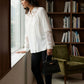 Lorraine Shirt with Lace Details - White