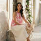Pauline Floral Necklace Top - Pink