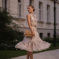 Ross Sleeveless Floral Dress - Beige