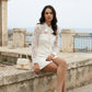 Sorcha Lace Blazer Dress - White