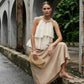 Helen Halter Neck Top - Beige