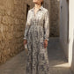 Sophia Printed Dress - Grey