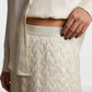 Mona Skirt with Wave Pattern - Beige