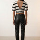 Lola Striped Crop Top - Black