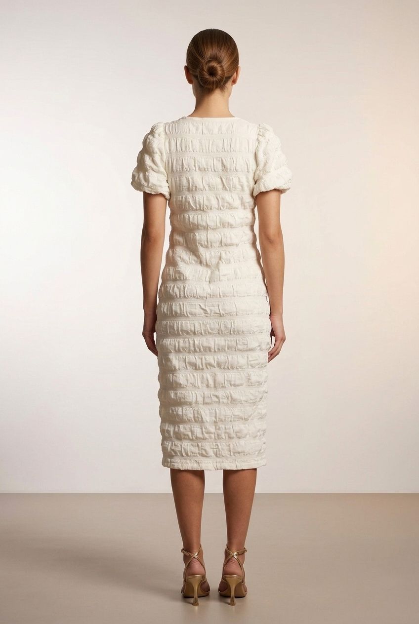 Gabriella Midi Dress - Beige