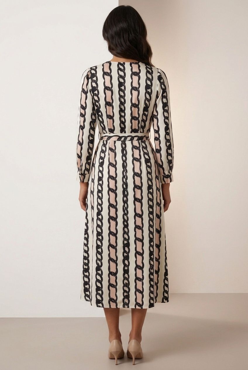 Marah Chain Print Dress