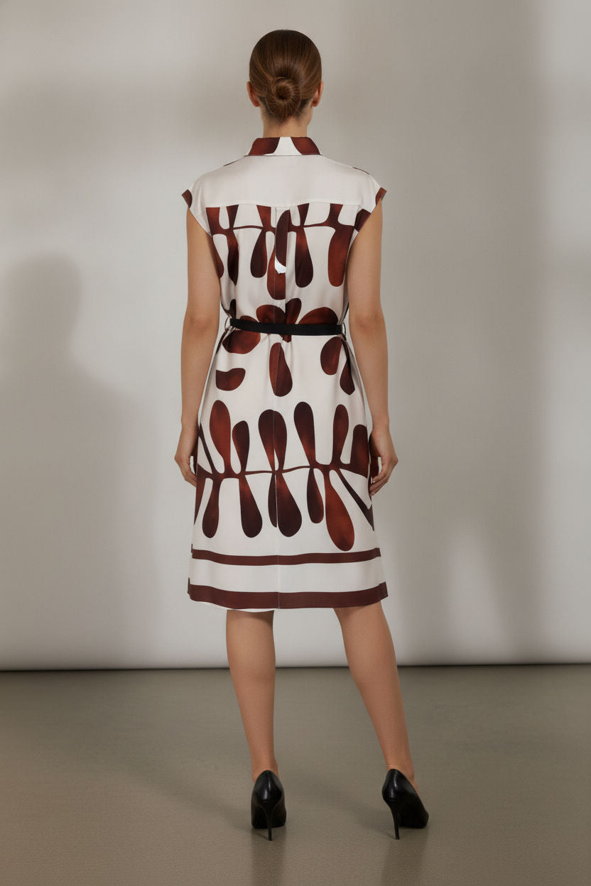 Bella Printed Shirt Dress with Belt