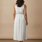 Sheila Rope Belt Midi Dress - White