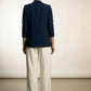 Jane Ruched Sleeve Blazer - Navy