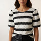 Lola Striped Crop Top - Black