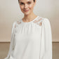 Leona Blouse with Embroidered Details - White