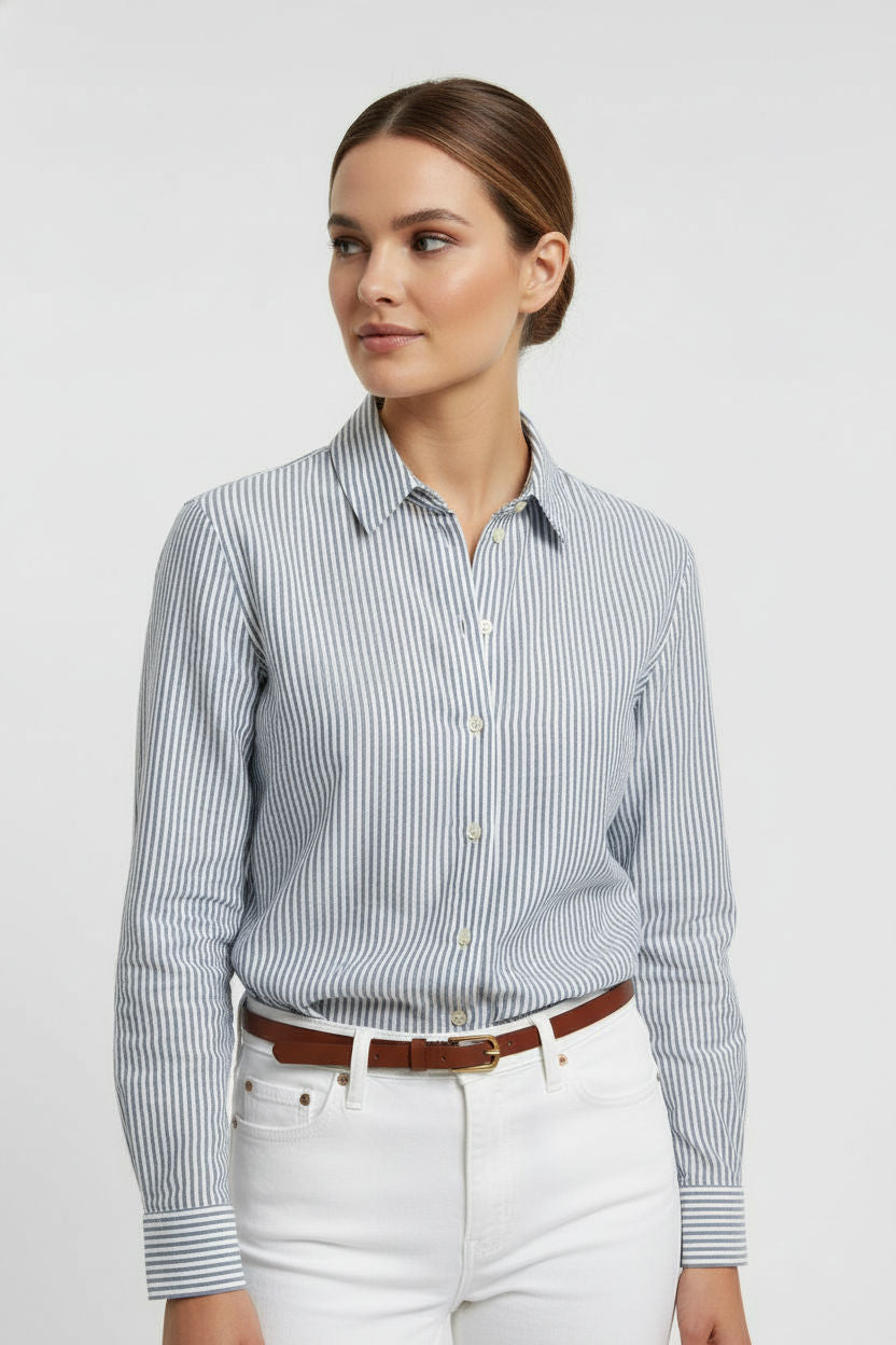 Lucy Striped Shirt - Blue and White