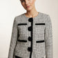 Maeve Tweed Blazer - Black and White