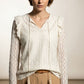 Karen Lace Boho Blouse - Beige