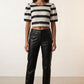 Lola Striped Crop Top - Black