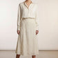 Mona Skirt with Wave Pattern - Beige