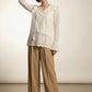 Karen Lace Boho Blouse - Beige