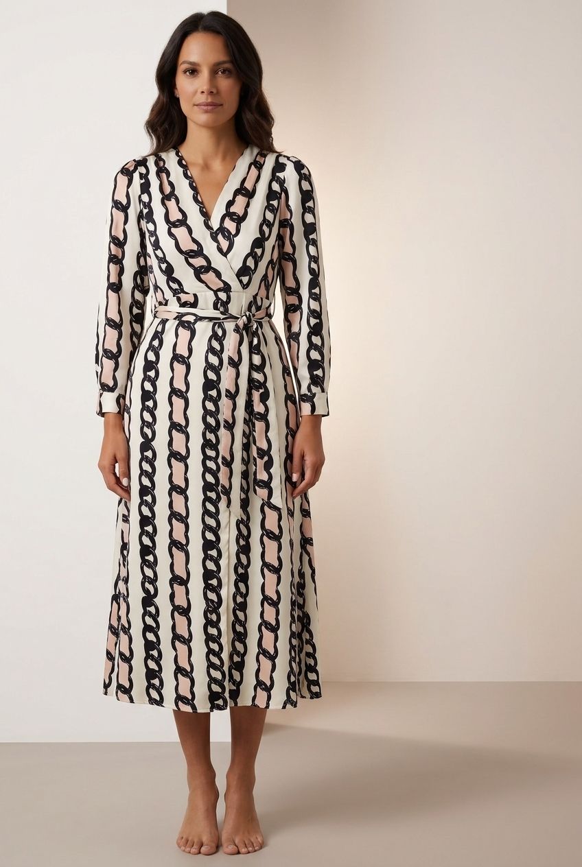 Marah Chain Print Dress
