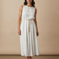 Sheila Rope Belt Midi Dress - White