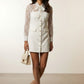 Sorcha Lace Blazer Dress - White