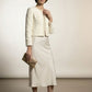 Charlotte Embroidered Short Blazer - Beige