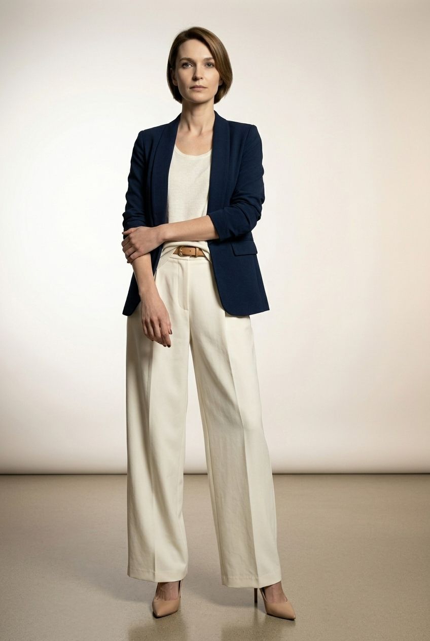 Jane Ruched Sleeve Blazer - Navy