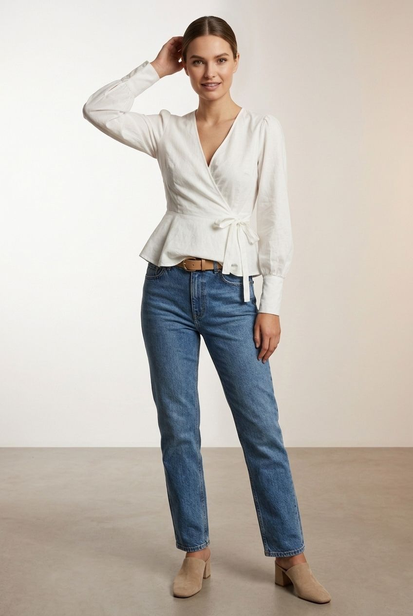 Sarah Woven Wrap Top