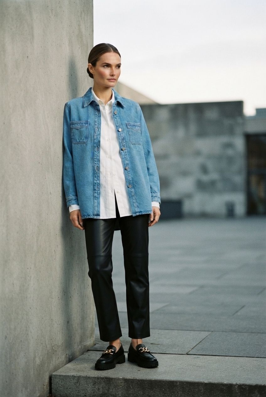 Cheri Denim Shirt - Light Blue