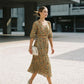 Audrey Printed Midi Dress