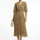 Audrey Printed Midi Dress
