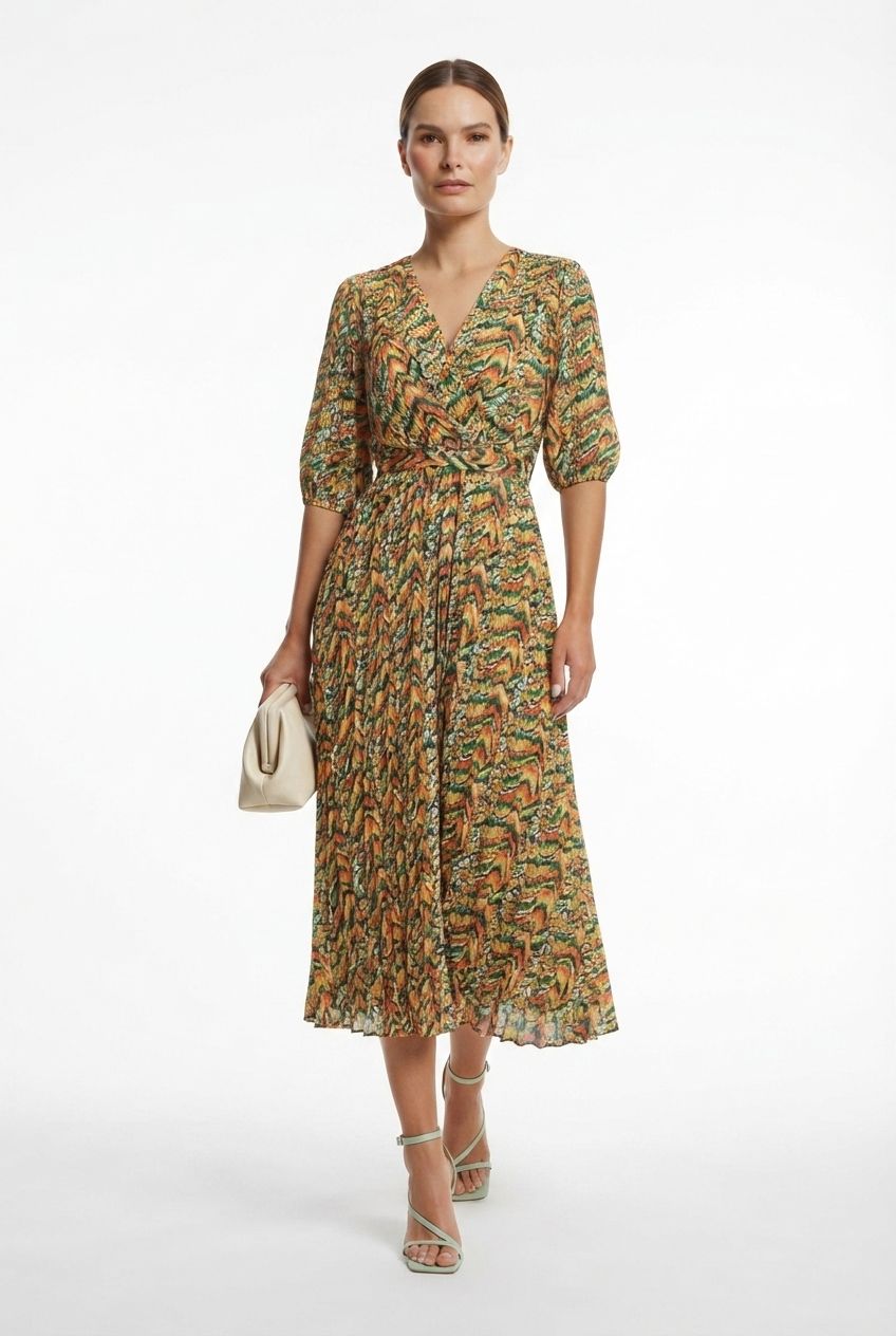 Audrey Printed Midi Dress