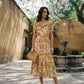 Karina Printed Dress - Mustard