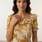 Karina Printed Dress - Mustard