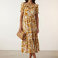 Karina Printed Dress - Mustard