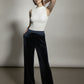 Velvet Trousers in Navy