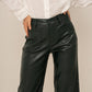 Wileme Wide Leatherette Pants - Black