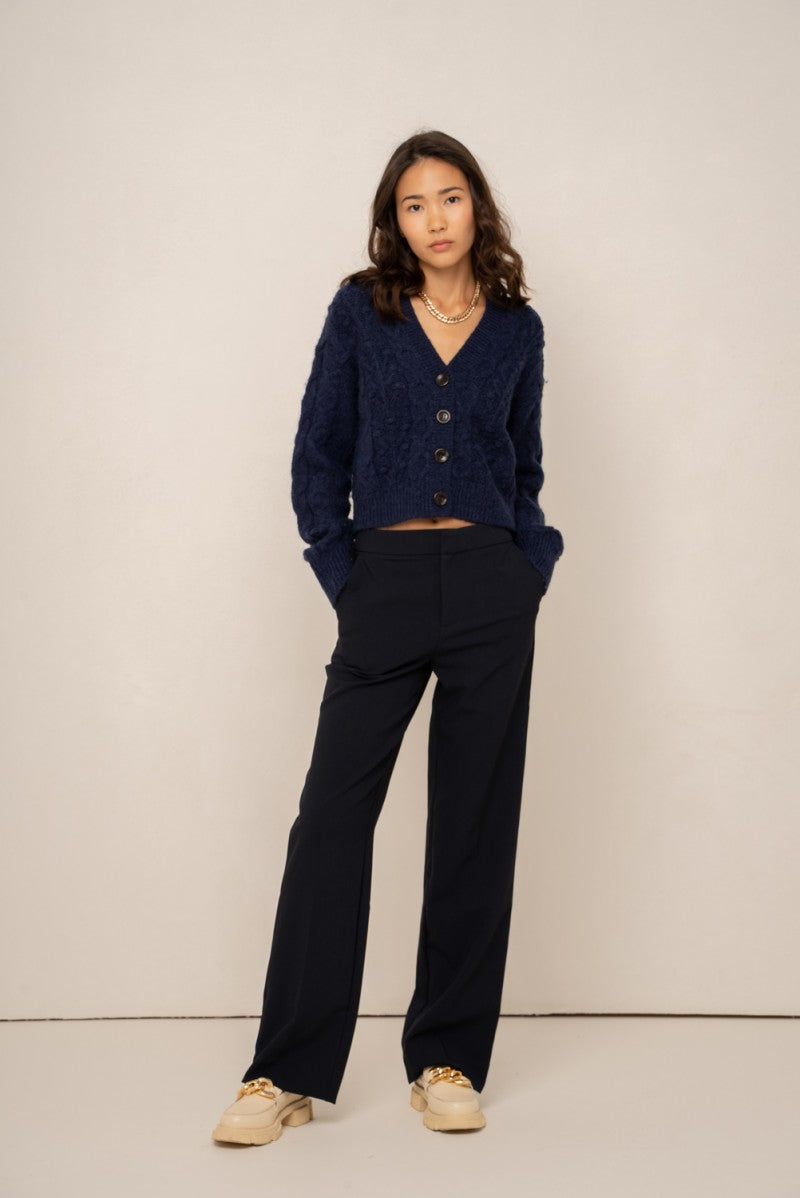 Willy Wide Leg Pants - Navy