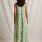 Yvona Ruffle Halter Neck Dress - Green