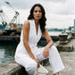 Ava Tailored Trousers with Pockets - White