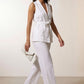 Ava Tailored Trousers with Pockets - White