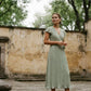 Dora Belted Wrap Dress - Green