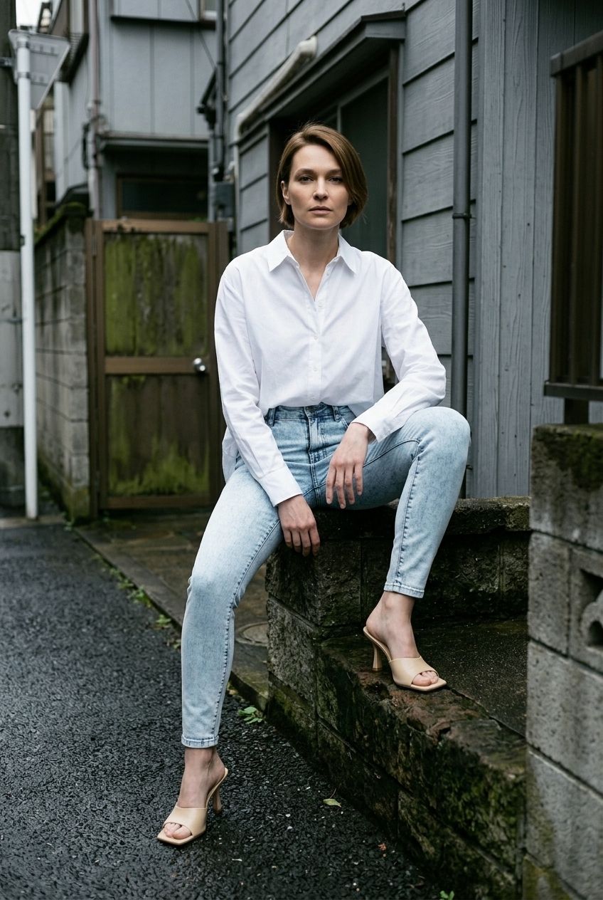 Light Wash Denim Skinny Jeans