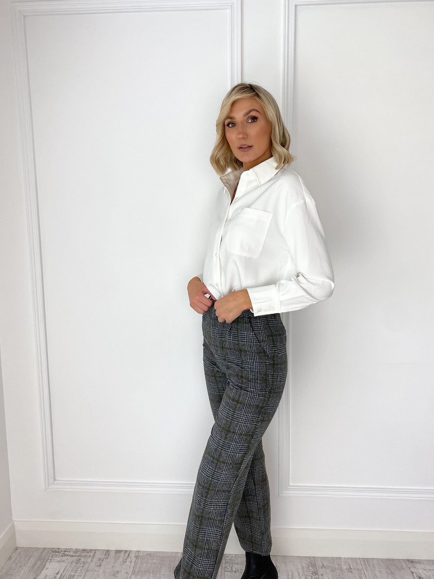 Tailored Wool Trousers - Grey