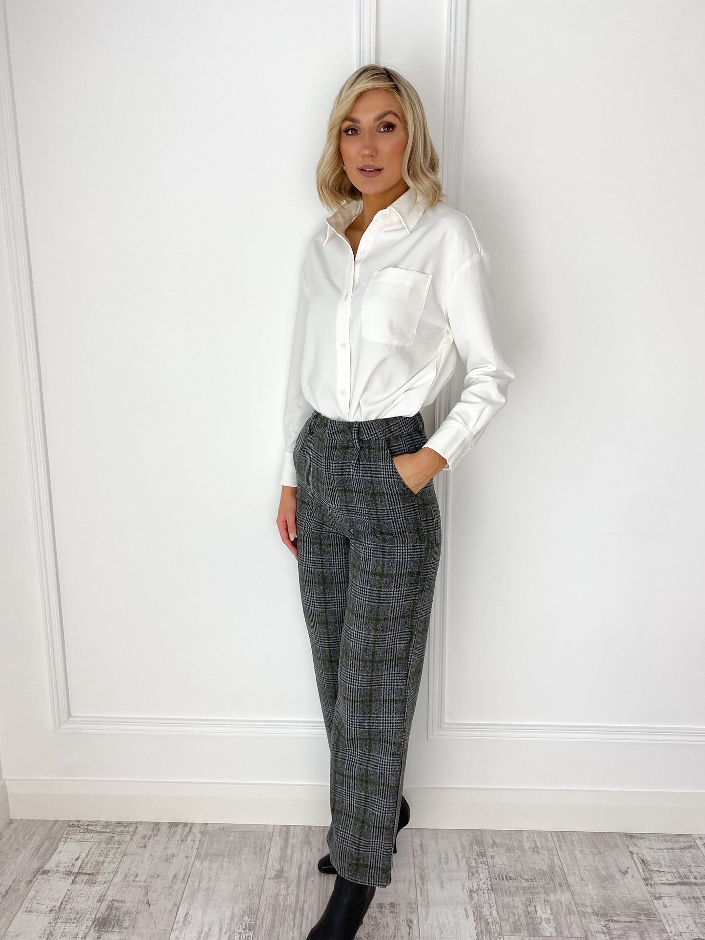 Tailored Wool Trousers - Grey