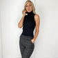 High Neck Top - Black