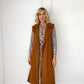 Belted Sleeveless Wool Trench Coat - Camel