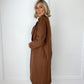 Buttoned Maxi Coat - Brown