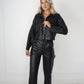Nia Black Leather Trousers
