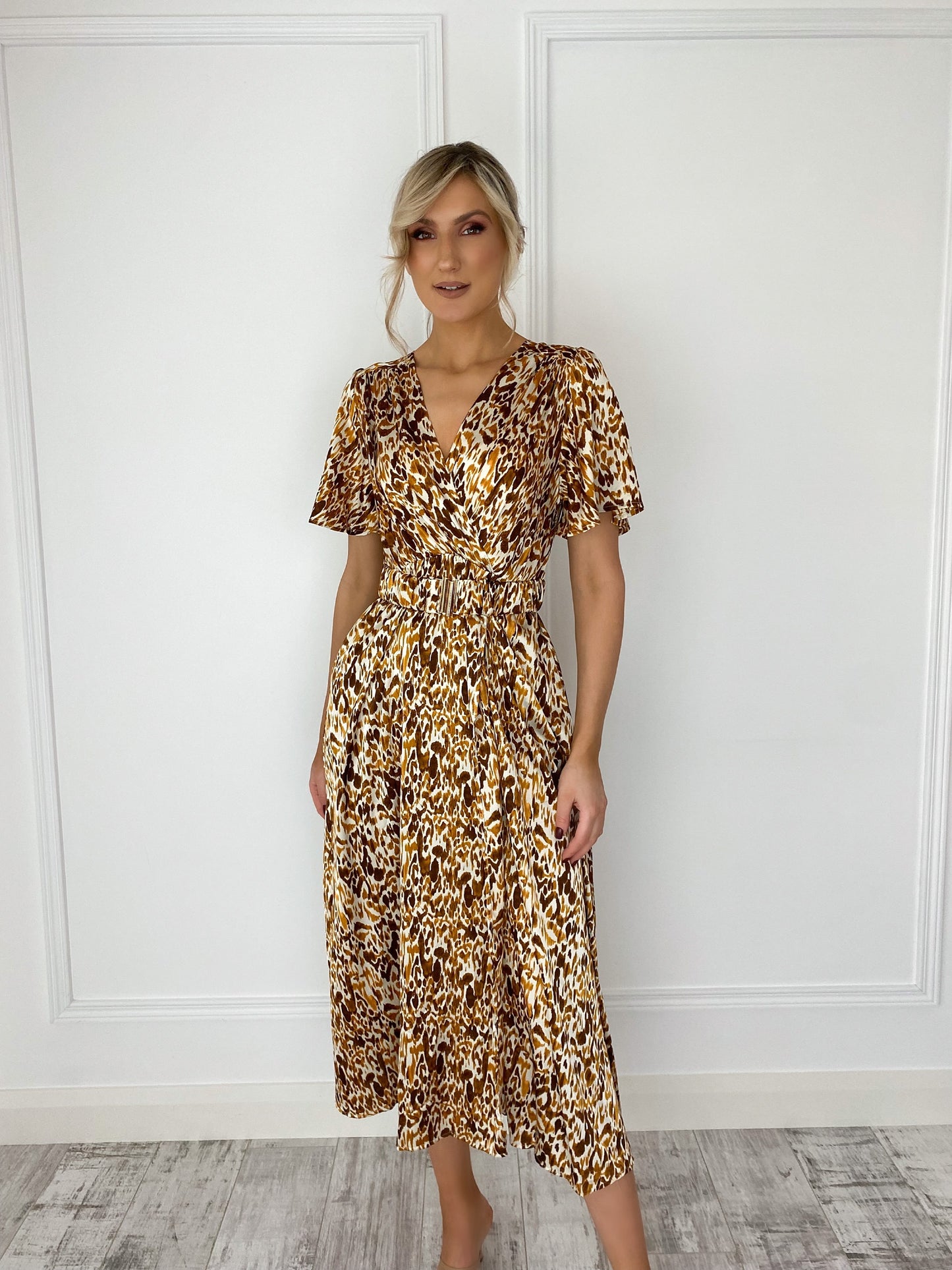 Lucia Animal Printed Dress - Brown