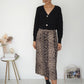Riona Animal Print Skirt with Buttoms